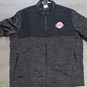 Hawks Men's Black and Gray Puffer Jacket